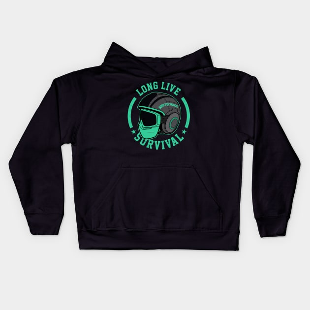 war helmet Kids Hoodie by spoilerinc